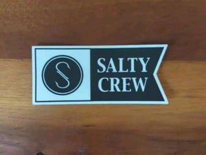 Salty Crew Black White Flag Surf Fish 4" Sticker 3b - Picture 1 of 1