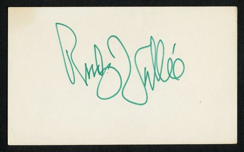 Rudy Vallee d1986 signed Vintage 3x5 Hollywood Singer first modern pop teen star Cover