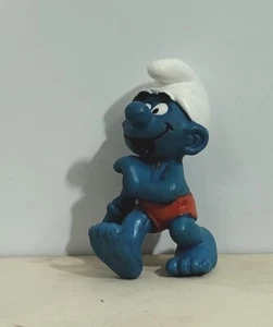 89138 Puffi Schleich 40215 - Puffo sul surf - Peyo 1981 W. Germany - Picture 1 of 4