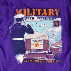 Clemson University Military Appreaction Day Medium lila Langarm Herren - Bild 1 von 11