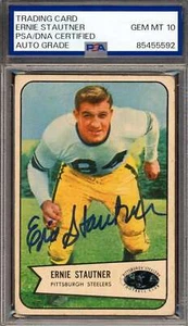 Ernie Stautner Gem Mint 10 PSA DNA Signed 1954 Bowman Autograph - Picture 1 of 1