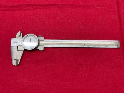 Fowler Dial Caliper with Regular Jaws, White Face, 6" - VINTAGE - Image 1 of 4