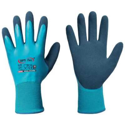 OPTIFLEX AQUA GUARD Handschuhe Latex vollbeschichtet für Trocken+ Nassbereich