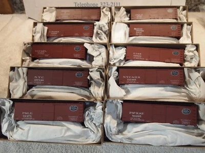 ACCURAIL H.O. 36fT. DBL.SHETH BOX CARS"NEW YORK CENTRAL OWNED LINES" 10-DIFERANT - Image 1 of 4