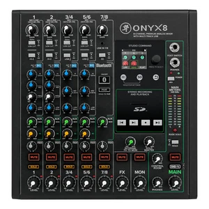 Mackie Onyx8 8-CH Analog USB Mixer w/ Multitrack Recording, Studio & Live Audio - Picture 1 of 5