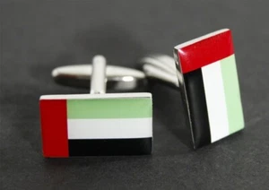 Manschettenknöpfe Flagge Vereinigte Arabische Emirate - 18 x 12 mm - Picture 1 of 1