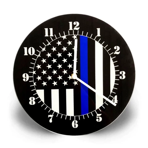 Blue Line Clock Police Back the Blue Cover