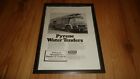 PYRENE WATER TENDERS-1969 framed original advert