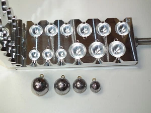 Molde hundedor de bala de cañón de agua salada 1,2,3,4 oz CNC aluminio pesca - Imagen 1 de 4