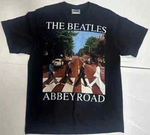 The Beatles Shirt Mens Large Black White Graphic Tee Abbey Road Classic Casual - Picture 1 of 11
