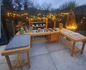 XXXL U Shape Mud Kitchen With Water/sand Table And Messy Play Station - Picture 1 of 11