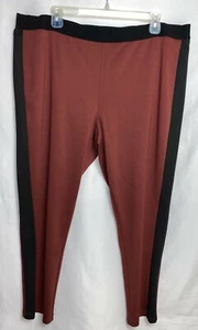 Leggings pequeños de la colección Lisa Rinna con panel acanalado talla XLP ladrillo rojo B7*N - Imagen 1 de 4