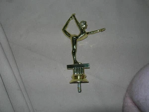 Gymnast Posing Pillar balance beam Trophy Topper plastic gold finish gymnastics - Picture 1 of 4