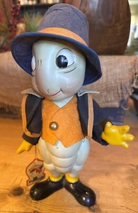 Bambola giocattolo vintage originale Knickerbocker Walt Disney Pinocchio Jiminy Cricket - Foto 1 di 15