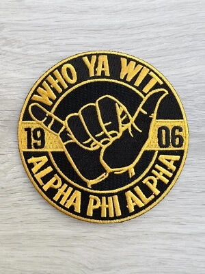 4"  Alpha Wat Y Wit Iron on/Sew on Patch, Embroidered Patch, #P-4203 - Image 1 of 4
