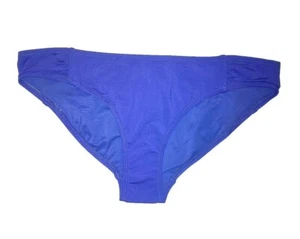 Ladies Size 14 Bikini Bottoms M&S Bright Purple Hipster Briefs Ruched Side - Picture 1 of 5