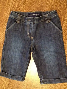 Mini Boden EUC Girls Size 5Y Capri Cropped Gaucho Denim Jeans Pants Bottoms 5T 5 - Picture 1 of 4
