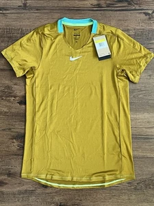 Nike Court Dri Fit ADV Slim Fit Tennisshirt "Grün" (Größe Herren S) - Bild 1 von 9