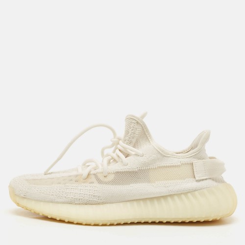 Sneakers Yeezy x Adidas Off White maglia tessuto Boost 350 V2 osso taglia 42 2 3