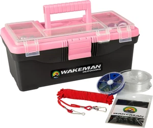 55-Piece Fishing Tackle Set - Tackle Box Includes Sinkers, Hooks, Lures, Bobbers - Picture 1 of 12
