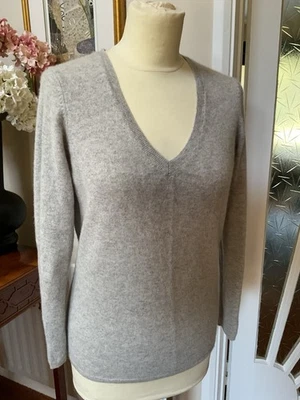 AUTOGRAPH ESSENTIAL 100% CASHMERE GREY SWEATER UK 16 SOFT COSY CASHMERE - Image 1 of 2