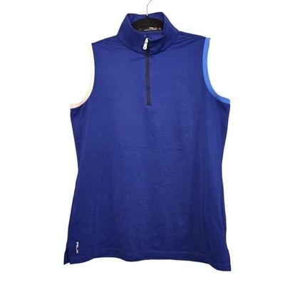 Top Ralph Lauren para mujer mediano de golf sin mangas 1/4 cremallera rendimiento gimnasio fitness Foto 1 de 4