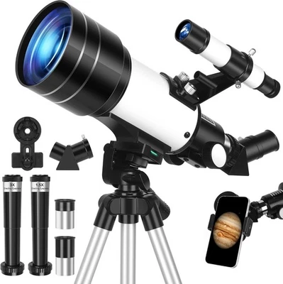 Lightweight Travel Telescope with 70mm Lens and Altazimuth Mount - Easy Setup - Image 1 of 4