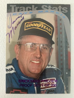 Dave Marcis autographed NASCAR auto racing trading card  - Image 1 of 2