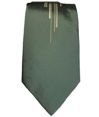 Corbata clásica de diseñador Dolce & Gabbana para hombre oscura, verde, geométrica 100 % seda Foto 1 de 4