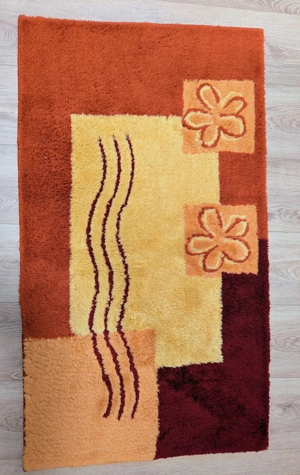 Meusch Badeteppich Rechteckig 140x80 cm Rot Rutschfest - Bild 1 von 4