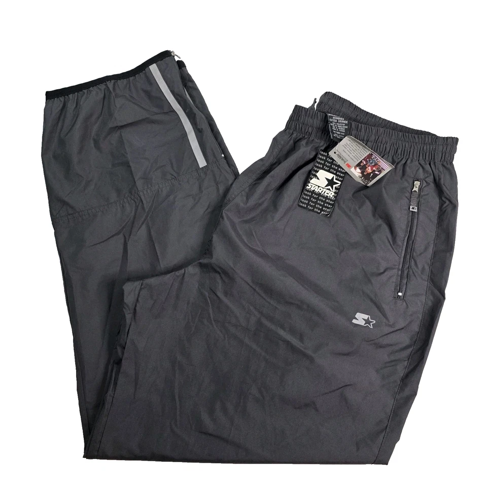 Calça joggers vintage Starter micro poli reflexiva Scotlite masculina tamanho XL cinza nova na caixa - Imagem 1 de 4