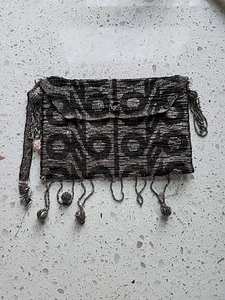 Cartera vintage con solapa pequeñas cuentas de semillas dañadas - Imagen 1 de 10