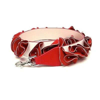 Carolina Herrera Shoulder Crossbody Strap Red Faux Pearl USED Shpping From Japan - Image 1 of 4