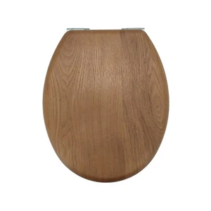 ECO Timber Veneer Brown Oak Toilet Seat - Picture 1 of 8