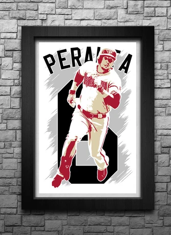 DAVID PERALTA art print/poster ARIZONA DIAMONDBACKS FREE S&H! JERSEY Cover