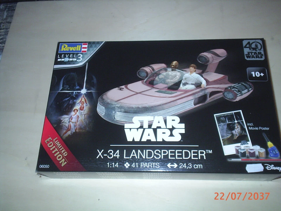 KIT REVELL STAR WARS X-34 LANDSPEEDER SCALA 1/14 NUOVO - Immagine 1 di 1