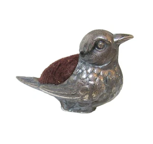 Antiguo cojín de alfiler pájaro pequeño - Imagen 1 de 4