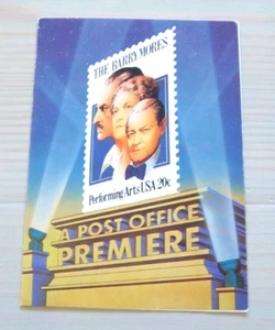 Sc. 2012 The Barrymores Performing Arts - First Day Issue - Ceremony Program 1982 - Bild 1 von 2