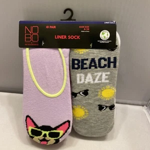 Zapatos NoBo Liner talla 4-10 para mujer 10 pares de calcetines - Imagen 1 de 12