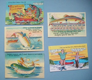 5 GROSSE FISCHGESCHICHTEN POSTKARTEN - Bild 1 von 11