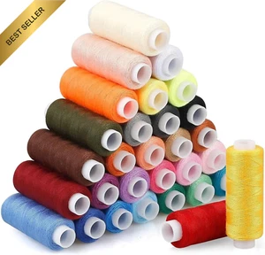 30 Colors Sewing Thread Assortment, 250 Yards per Spool, All Purpose Polyester - Picture 1 of 12