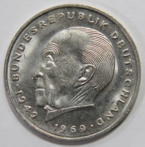 GERMANY 2 DEUTSCHE MARK 1971 KONRAD EAGLE BUNDESREPUBLIK DEUTSCHLAND COIN ๐โญ๐ - Picture 1 of 2
