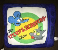 The Simpsons "The Itchy and Scratchy Show" Plush Pillow from Universal Studios