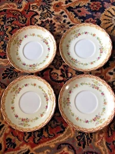 VINTAGE NORITAKE CHINA DIMITY 4904 - 4 SAUCERS OCCUPIED JAPAN - Picture 1 of 6