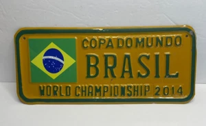 License Plate Brazil Steel Copa Do Mundo World Championship 2014 - Picture 1 of 9