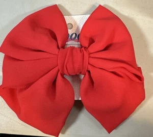 Vtg 1993 Hair Clip Barrette GOODY~ Red OVERSIZED Ruffle Bow NOS 6 X 6 In - Picture 1 of 4