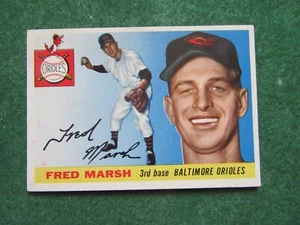 1955 Topps Set Break #13 Fred Marsh Well Centered Sharp Corners Hi Grade - Picture 1 of 2