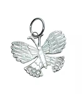 Vintage Sterling Silver Butterfly Charm / Pendant - Picture 1 of 5