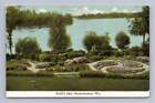 Kohl's Bay ~ Oconomowoc Wisconsin carte postale antique du comté de Waukesha 1911