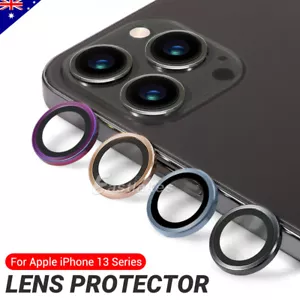 For Apple iPhone 13 Pro Max Mini Camera Lens Protector Tempered Glass Metal Ring - Picture 1 of 14